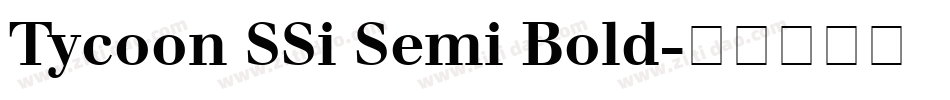 Tycoon SSi Semi Bold字体转换